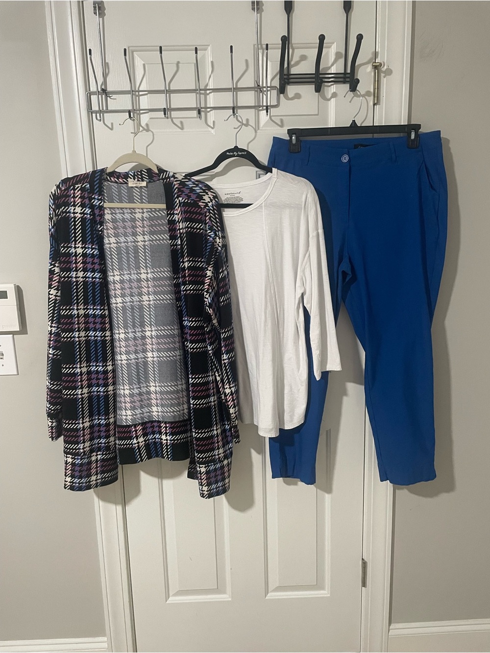 Tailored Ankle Trousers in Cobalt Blue Ashley Stewart nwt 18 cardigan top 1x
